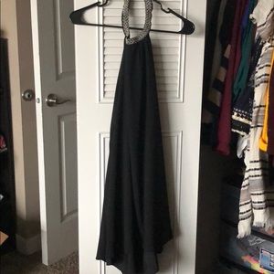 Black halter dress